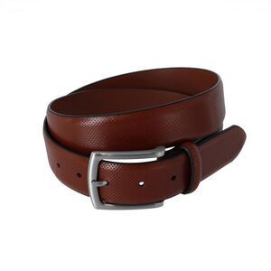 CTM Men's 35mm Pindot Dress Belt with Feathered Belt